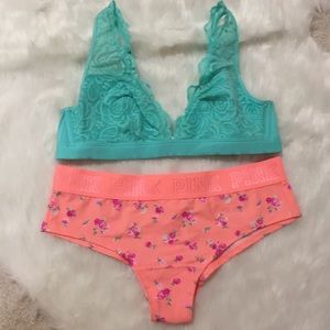 Victoria's Secret Pink Bra And Panty Set